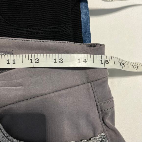 7 FOR ALL MANKIND x MALHIA KENT JEANS SKINNY JACQUARD SILVER GEO SIZE 29 - Picture 9 of 9